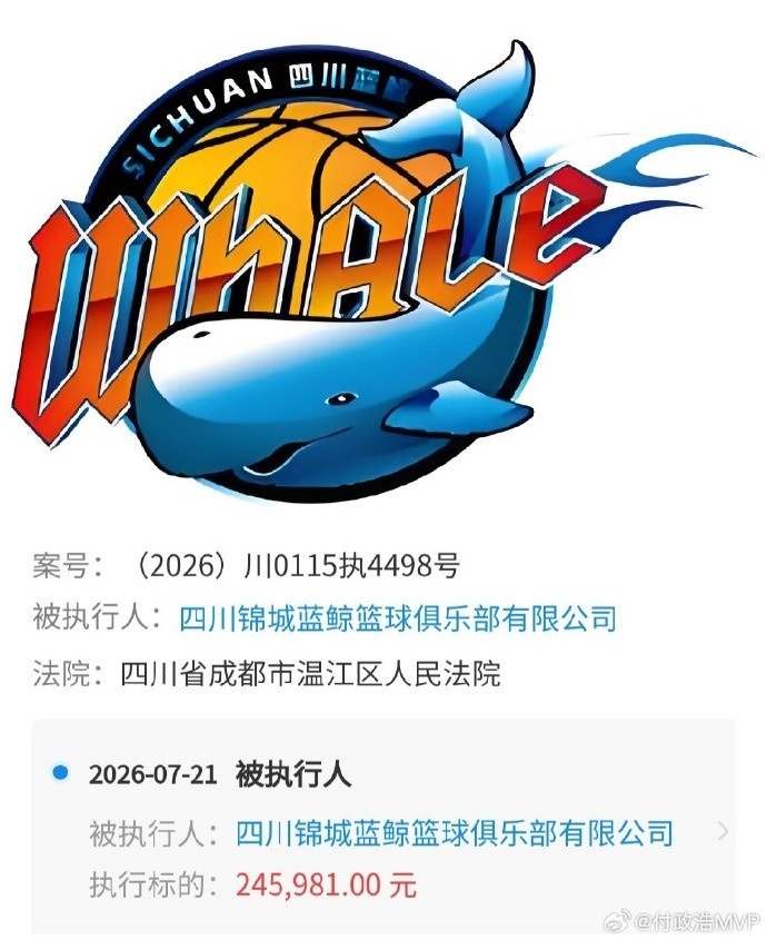 四川男篮新主体遭法院执行24.6万 今夏出售状元签自救 四川男篮新主体遭法院执行24.6万 今夏出售状元签自救