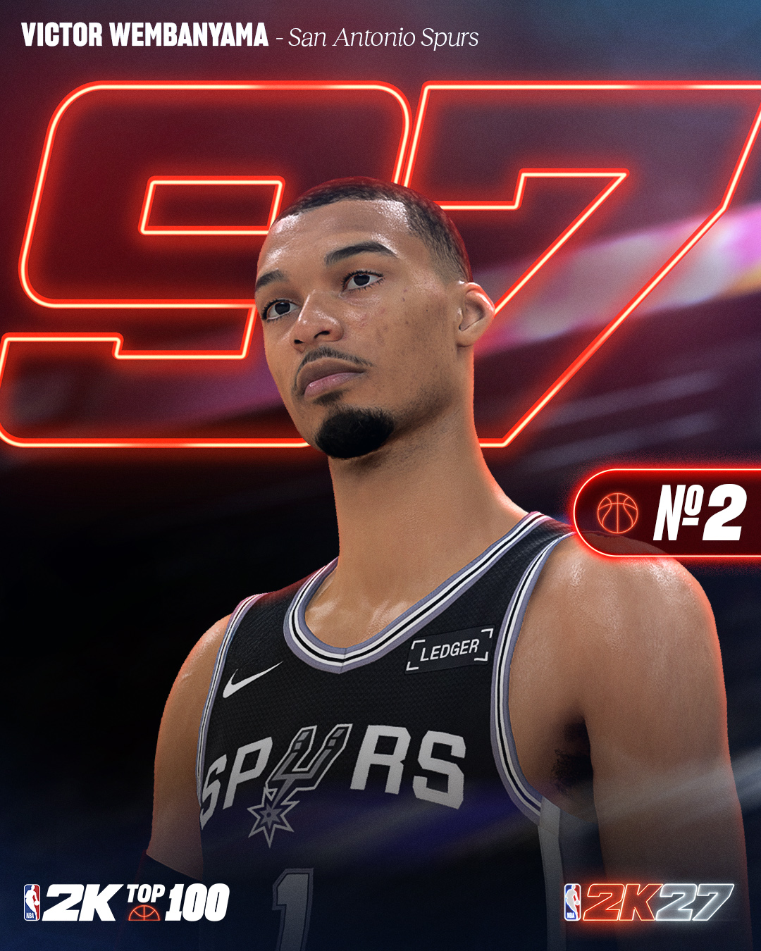 2K27能力值前十出炉:三人97并列榜首 文班亚马封面领衔 2K27能力值前十出炉:三人97并列榜首 文班亚马封面领衔