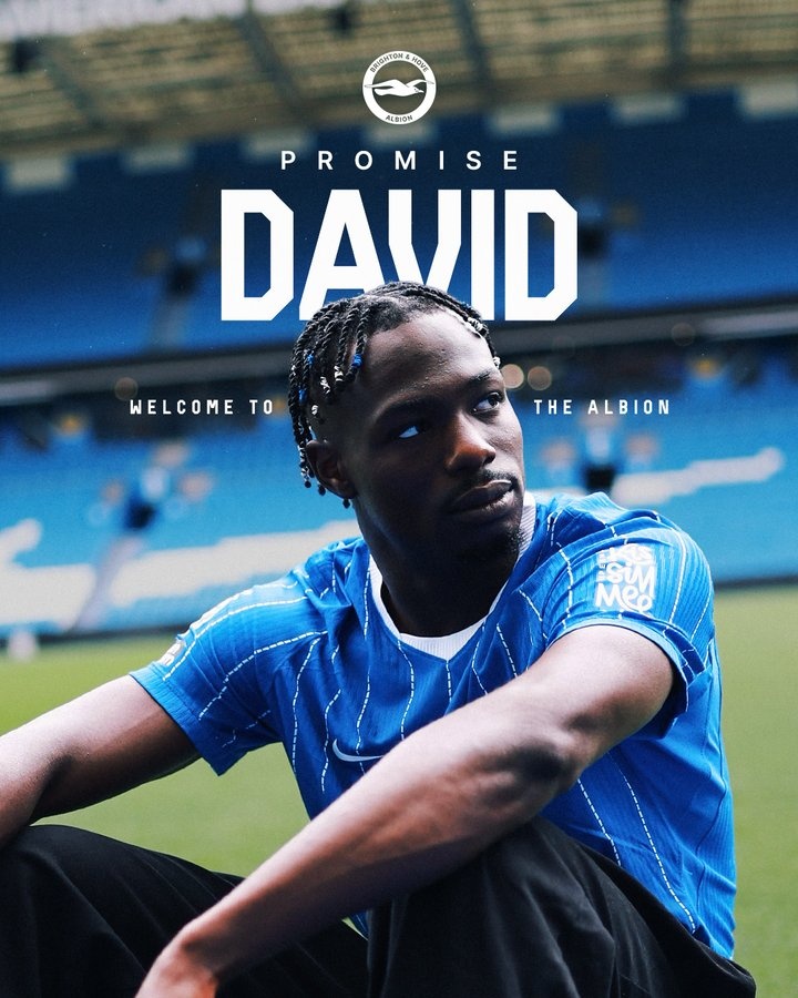 布莱顿官宣租借圣吉罗斯中锋戴维 合约含强制买断条款 布莱顿官宣租借圣吉罗斯中锋戴维 合约含强制买断条款