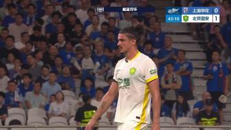 侯森8次扑救零封 国安客场3-0击溃申花取四连胜