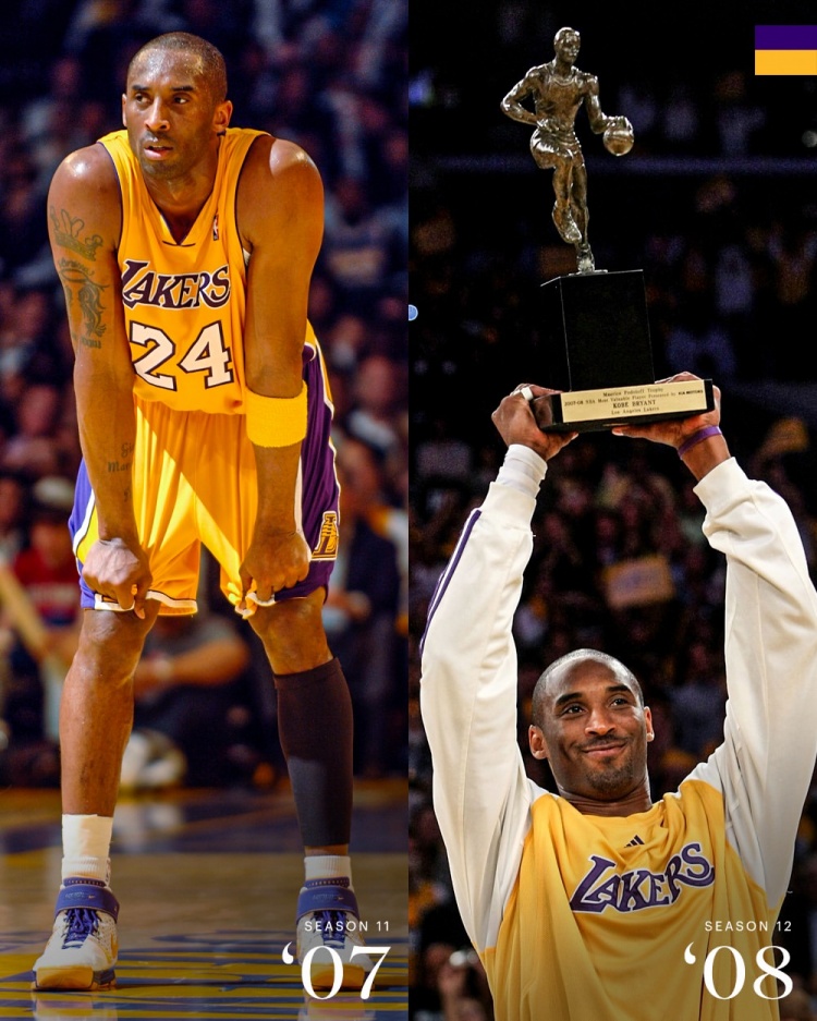 哪个让你印象最深？湖人官方发布科比各个赛季标志性瞬间照片